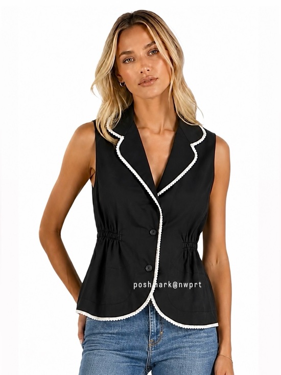 Sandro Tops - NWT ✨ SANDRO Beaded Blouse Tank Top Shirt Black XS 34 0